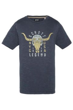 T-shirt Schott TSBRADY STEEL BLUE(127854750)